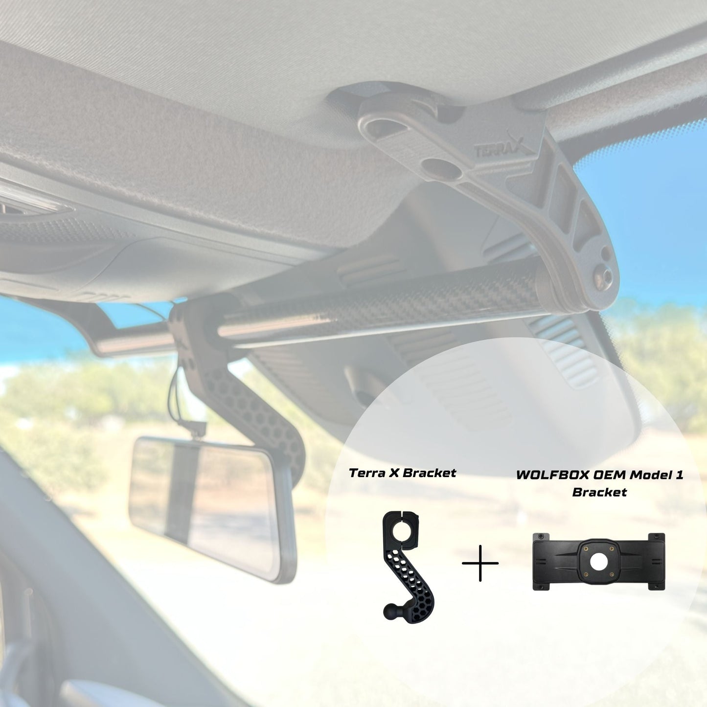 WOLFBOX Dash Cam Visordok Tube Mounting Kit