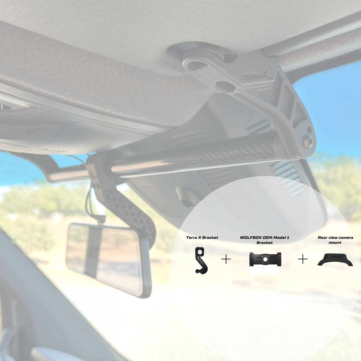 WOLFBOX Dash Cam Visordok Tube Mounting Kit
