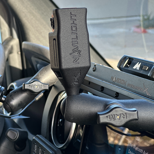 Olight Oclip Pro Van Light with Navilight Mount – Red & White Cockpit Light for Campers & RVs