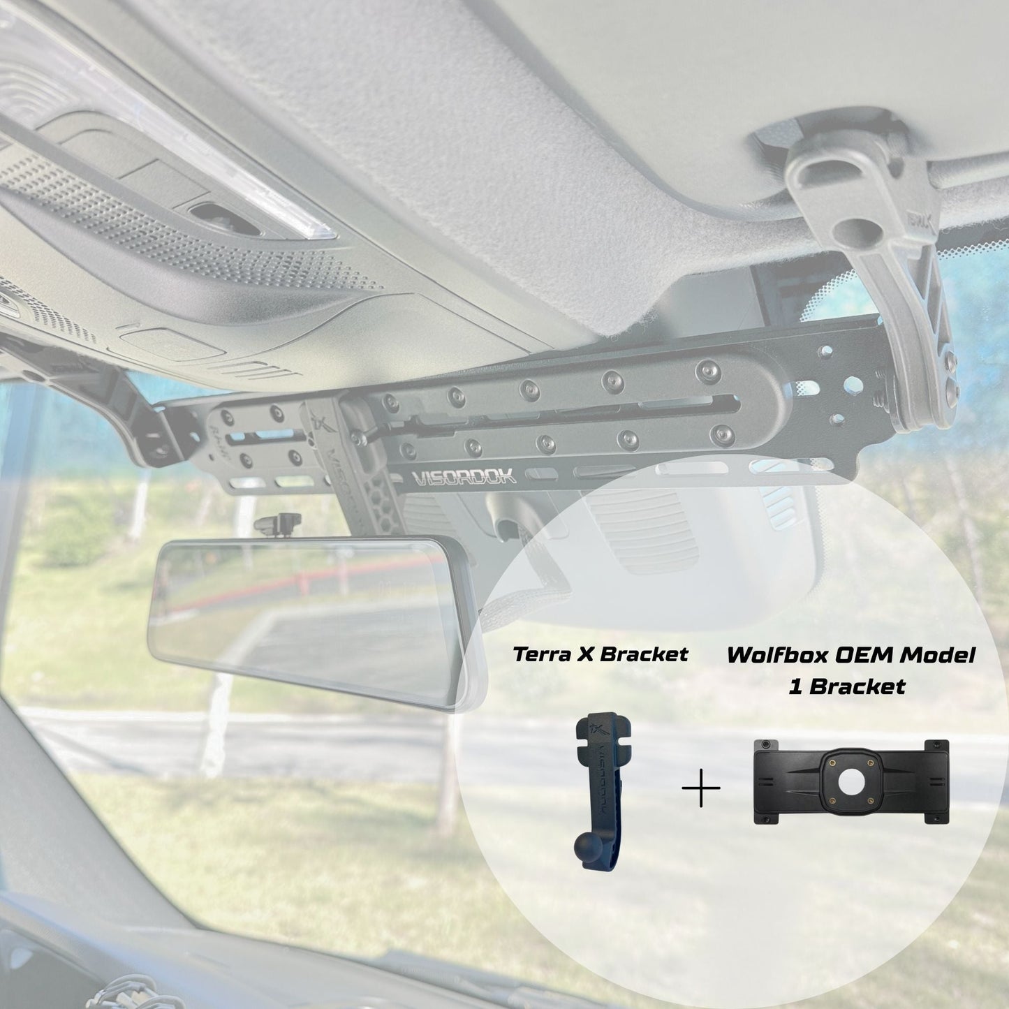 WOLFBOX Dash Cam Visordok Track Mounting Kit